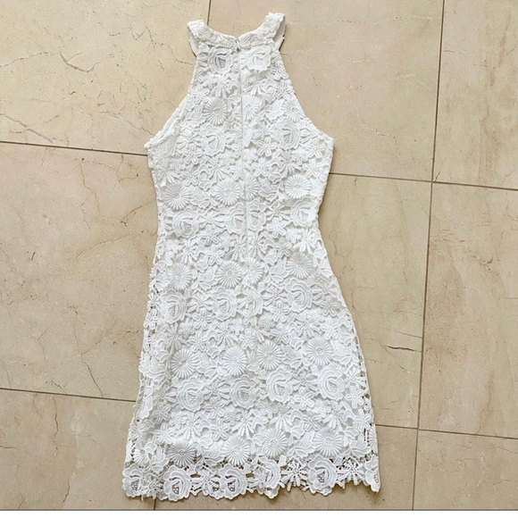 Love Poem Ivory Lace Mini Dress XS - Picture 6 of 11